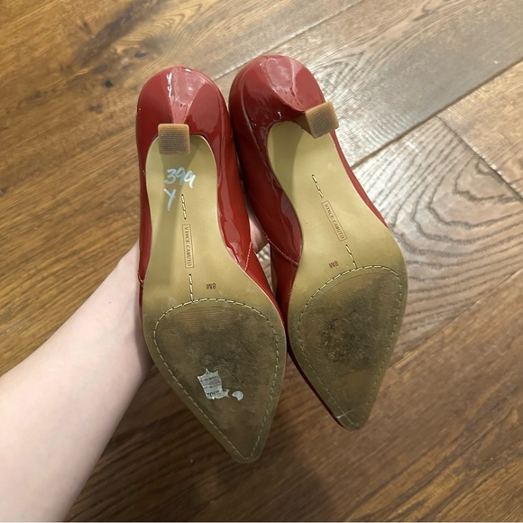 Vince Camuto Karala Red Leather Pointed Toe Pump - Picture 7 of 9